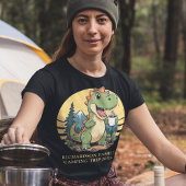 恐竜おもしろいキャンパーカスタムファミリー名キャンプ Tシャツ