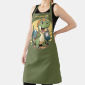 恐竜おもしろいキャンプアウトドアシェフパーソナライズされた エプロン (インサイチュ)
