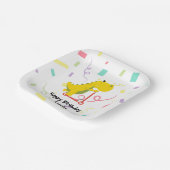 恐竜おもしろいスクーター玩具誕生日少年パーティー ペーパープレート (傾斜あり)