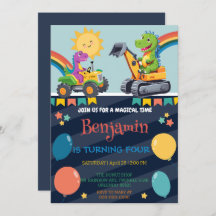 恐竜おもしろいトラクターのバルーンボーイ新学期