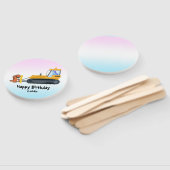 恐竜おもしろいトラクター少年新学期誕生日 ハンドファン (組立なし)