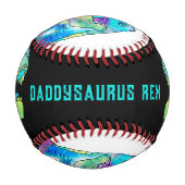 恐竜おもしろいパパ引用文 野球ボール (正面)