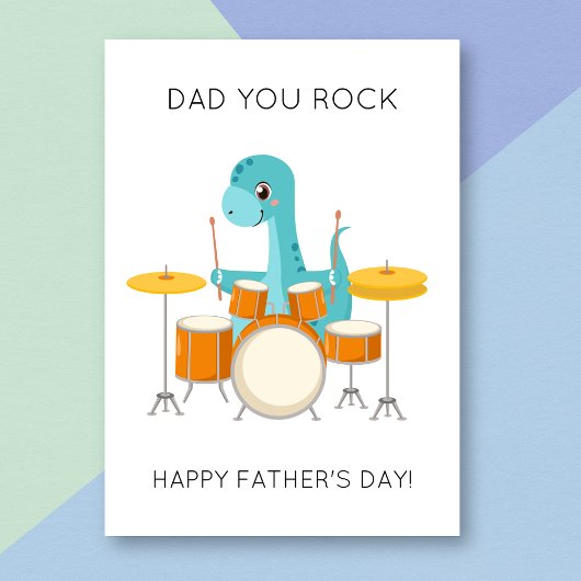 恐竜おもしろいパパYou Rock Father's Day Card カード