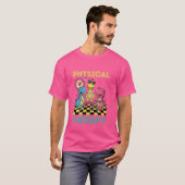 恐竜おもしろいフィジカルセラピーディノ恋人 Tシャツ (正面フル)