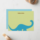 恐竜おもしろいフラットサンキューカード ノートカード (正面/裏面インサイチュ)