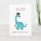 恐竜おもしろいプン父のデイカード カード (正面)