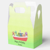 恐竜おもしろいヨット誕生日パーティーDIY名 フェイバーボックス (オープン)