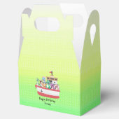 恐竜おもしろいヨット誕生日パーティーDIY名 フェイバーボックス (オープン)