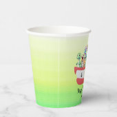 恐竜おもしろいヨット誕生日パーティーDIY名 紙コップ (右)