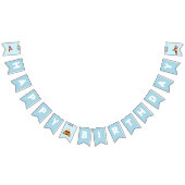 恐竜おもしろいレース車の少年子供の誕生日パーティー バンティングフラッグ (全)