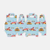 恐竜おもしろいレース車の少年子供の誕生日パーティー フェイバーボックス (折り畳みなし)