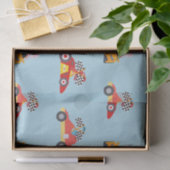 恐竜おもしろいレース車の少年子供の誕生日パーティー 薄葉紙 (ギフト)