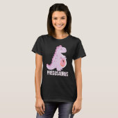 恐竜おもしろい前妊娠 Tシャツ (正面フル)