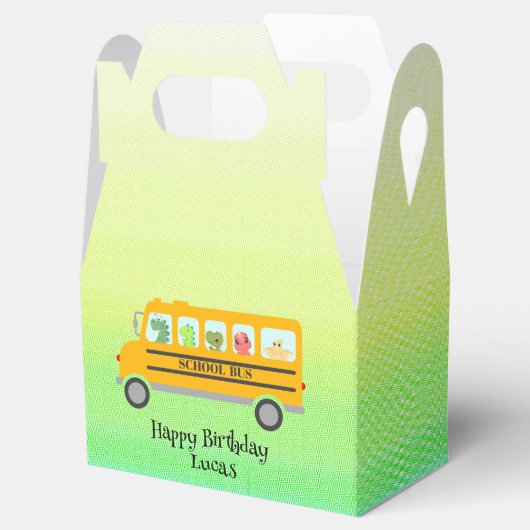 恐竜おもしろい学校バス誕生日パーティーDIY名 フェイバーボックス (オープン)