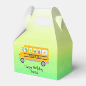 恐竜おもしろい学校バス誕生日パーティーDIY名 フェイバーボックス (正面サイド)