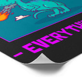 恐竜おもしろい小惑星すべて素晴らし ポスター (角)