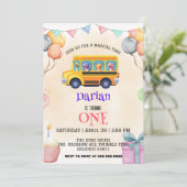 恐竜おもしろい新学期バスケーキ誕生日 セーブザデート (スタンド正面)