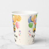 恐竜おもしろい新学期バスバルーン誕生日 紙コップ (右)