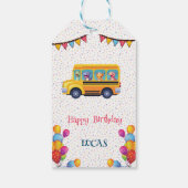 恐竜おもしろい新学期バスボーイ誕生日 ギフトタグ (裏面)