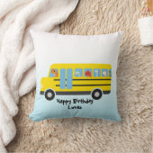 恐竜おもしろい新学期バスボーイ誕生日 クッション (ブランケット)