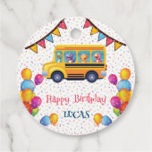 恐竜おもしろい新学期バスボーイ誕生日 フェイバータグ (裏面)