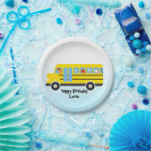 恐竜おもしろい新学期バスボーイ誕生日 ペーパープレート (パーティー)