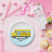 恐竜おもしろい新学期バスボーイ誕生日 ペーパープレート (パーティー)