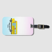 恐竜おもしろい新学期バスボーイ誕生日 ラゲッジタグ (正面横)