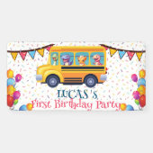 恐竜おもしろい新学期バスボーイ誕生日 横断幕 (横)