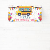 恐竜おもしろい新学期バスボーイ誕生日 横断幕 (インサイチュ)