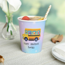 恐竜おもしろい新学期バスボーイ誕生日 紙コップ