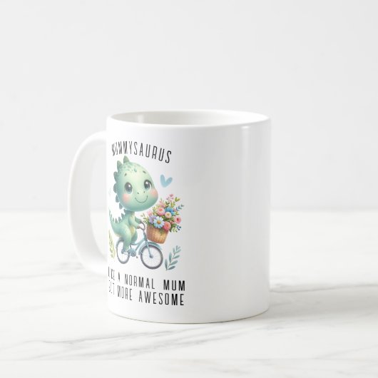 恐竜おもしろい母の日の贈り物動物愛好家 コーヒーマグカップ (正面左)