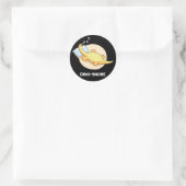 恐竜おもしろい眠る恐竜プンダークBG ラウンドシール (バッグ)