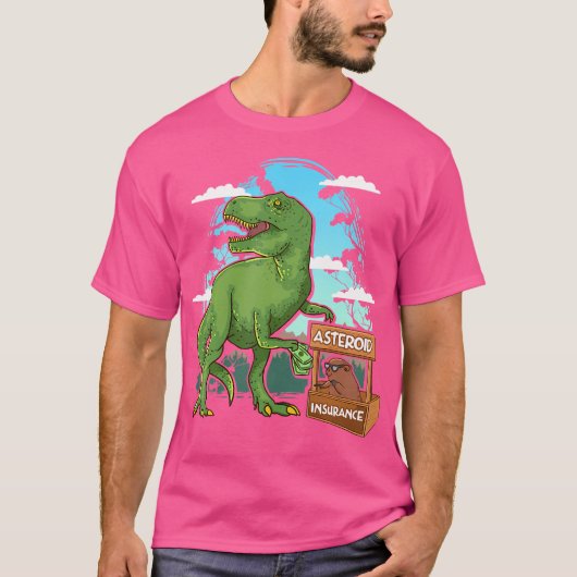 恐竜おもしろい絶滅の小惑星流星群T Tシャツ (正面)