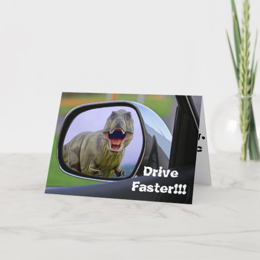 恐竜おもしろい老化誕生日 カード (正面)