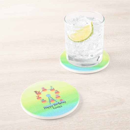 恐竜おもしろい観覧車バースデーパーティーDIYナム コースター (側面)