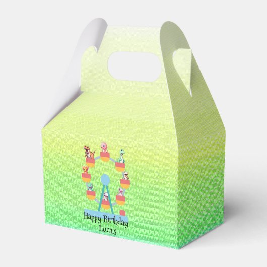 恐竜おもしろい観覧車バースデーパーティーDIYナム フェイバーボックス (正面サイド)