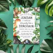 恐竜おもしろい誕生会 招待状