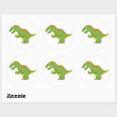 恐竜おもしろい類 ラウンドシール (シート)