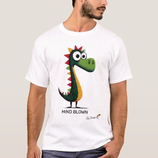 恐竜おもしろい類 | MIND -吹バイデザイン | ユニーク Tシャツ (正面)