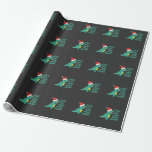 恐竜おもしろいFa Ra Rawr Rawr Christmas TrExクリスマス ラッピングペーパー<br><div class="desc">可愛いおもしろい恐竜を持つ恐竜のクリスマスTシャツで、彼はFa Ra Ra Ra Ra Rawr Rawr Rawrと一緒にクリスマスカロールを歌おうとしている。</div>