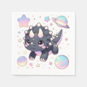 恐竜お洒落威厳のあるの赤ちゃんシャワー スタンダードカクテルナプキン (正面)