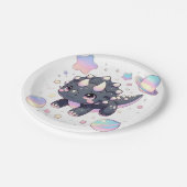 恐竜お洒落威厳のあるの赤ちゃんシャワー ペーパープレート (アングル)