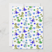 恐竜かわいいベビーシャワー 招待状 (裏面)