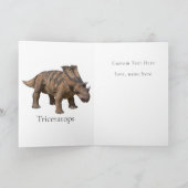 恐竜かわいい子供の誕生日パーティーカード カード (内部)