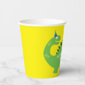 恐竜かわいい1歳の誕生日パーティーキッズ 紙コップ (正面)