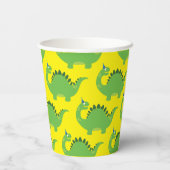 恐竜かわいい1歳の誕生日パーティーキッズ 紙コップ (裏面)