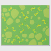 恐竜かわいい1歳の誕生日ラッピング紙 ラッピングペーパー (フラット)