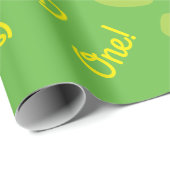 恐竜かわいい1歳の誕生日ラッピング紙 ラッピングペーパー (ロールコーナー)