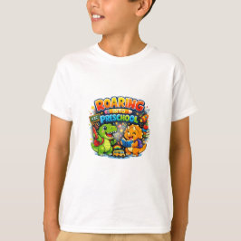 恐竜がほえる!幼稚園児のイカしたバックトゥスクール Tシャツ